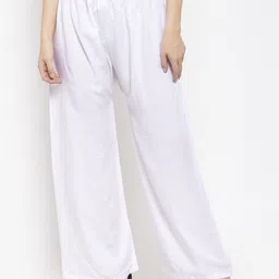 Clora Creation Women Beige & White Set of 2 Palazzos image 5