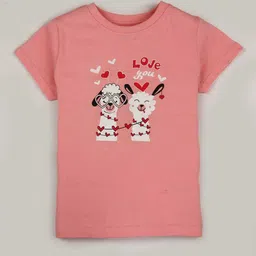 Gini and Jony Girls Pack Of 2 Graphic Printed Cotton T-shirts image 4