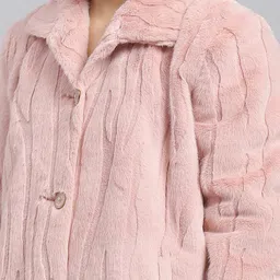 Monte Carlo Girls Self Design Single-Breasted Longline Overcoat image 3