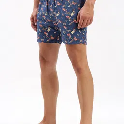 SHOWOFF Printed Slim Fit Boxers 143-6_Blue image 2
