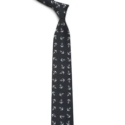Tossido Men Black Printed Broad Tie image 5