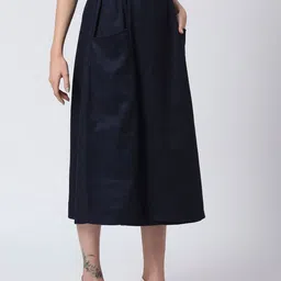 Being Human Woven Cotton Flared Midi Skirt image 3