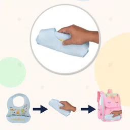 Yellow Bee Boys Printed Bib With Crumb Catcher image 3