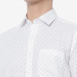 JADE BLUE Men Printed Regular Fit Formal Shirt image 5