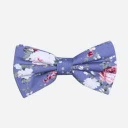 Tossido Violet Set Of 2 Floral Printed Bow Tie & Handkerchief image 3
