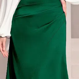 StyleCast Satin A -Line Midi Skirts image 2
