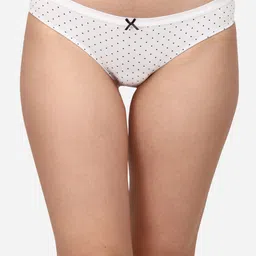 SOIE Women Mid Rise Medium Coverage Solid and Printed Cotton Stretch Briefs (Pack of 3) image 4