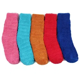 RC. ROYAL CLASS Kids Pack Of 10 Solid Ankle Length Cotton Socks image 2