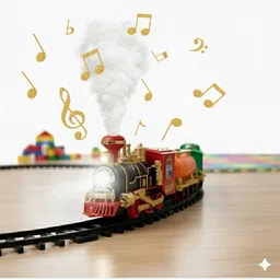 asian Choochoo Classic Toy Train Set with Engine, 3 Coaches & Easy-Snap Tracks-picture-25