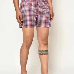 GLITO Men Checked Pure Cotton Boxers BXR#13-S image 3