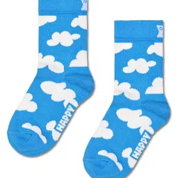 Happy Socks Kids Cloudy Patterned Cotton Calf-Length Socks image 3