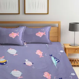 Arrabi Unisex Kids Grey Bedsheets image 2