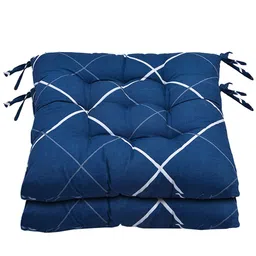 Kuber Industries 2-Pcs Blue & White Printed Chair Pads image 2