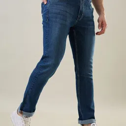 TIM PARIS Men Straight Fit Light Fade Jeans image 4