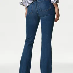 Marks & Spencer Women Bootcut High-Rise Clean Look Light Fade Jeans image 2
