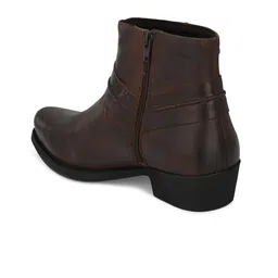 Delize Men Brown Leather Flat Boots image 5
