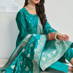 Sangria Woven Design Straight Kurta Sets image 2