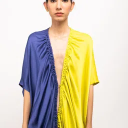 Neora Colourblocked V-Neck Tie-Up Shrug image 2