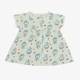 Bodycare Kids Pack Of 3 Floral Printed Cotton Flared Cold-Shoulder A-Line Dress image 2
