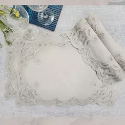 DESIGN GAATHA Beige 8-Pcs Embroidered Table Linen Sets image 2