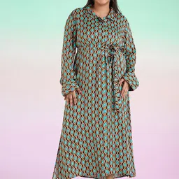 Big Hello - The Plus Life Print Fit & Flare Maxi Dress image 2
