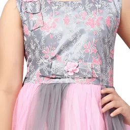 BAESD Floral Self Design Fit & Flare Midi Dress image 3