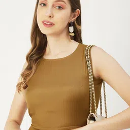 Moomaya A-Line, Cut Outs Side Slit Midi Dress image 2