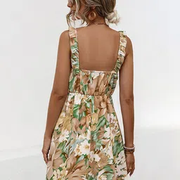 StyleCast x Revolte Tropical Printed Ruffled Fit & Flare Mini Dress image 2