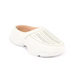 FAUSTO Women Round Toe Laser Cuts Lightweight Mule Sneakers image 5