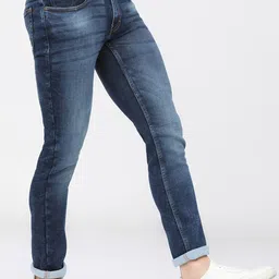 HIGHLANDER Men Blue Slim Fit Heavy Fade Stretchable Jeans image 2