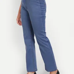 AngelFab Women Jean Bootcut High-Rise Stretchable Cotton Jeans image 3