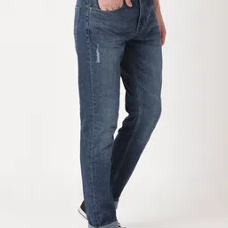 Lee Men Slim Fit Low Distress Light Fade Cotton Jeans image 5