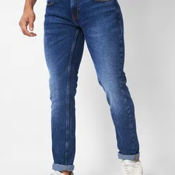 SPYKAR Men Slim Fit Low-Rise Heavy Fade Jeans image 5