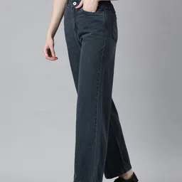 SHOWOFF Women Jean Wide Leg High-Rise Stretchable Jeans image 2