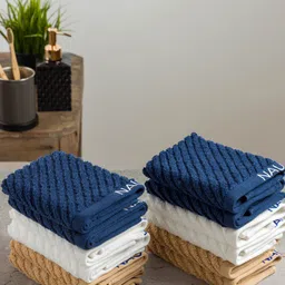 Nautica Set Of 12 Solid 600 GSM Pure Cotton Face Towel image 2