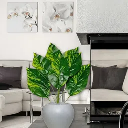 ARTSY Green & Yellow Maple Artificial Plant With Pot image 2