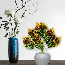 ARTSY Green & Orange Maple Artificial Plant With Pot image 2