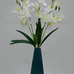 Blooming Floret White & Green Orchid  Artificial Flower image 2
