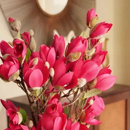 Pure Home and Living Pink Magnolia Artificial Flower image 2