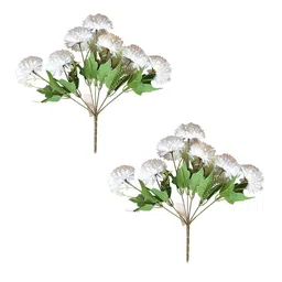 Art Street White 2 Pieces Hydrangea Flower Without Pot image 2