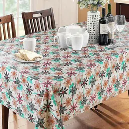 Dakshya Industries Green & Brown Fulljhadi Printed 6-Seater Table Cover image 2