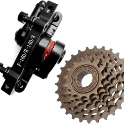 nsv Cycle Brake Disk 6 Speed Freewheel ,Simple Derailleur With Guard& Brush Bicycle Brake Disk image 2