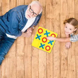 shreevi Classic Tic Tac Toe Toy Game Zero and Cross Game Wooden Tic Tac Toe Game for Kid 5 cm Surfing Board image 3