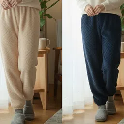 keenuu Pack of 2 Womens Fleece Pyjama Combo Women Pyjama-picture-24