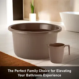 Kuber Industries Brown 8 Pieces Matte Bath Accessories Set image 2