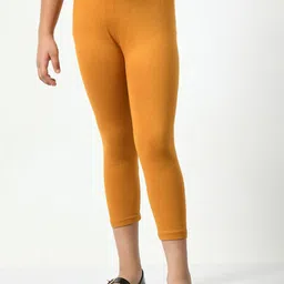 BAESD Girls Pack Of 4 Skinny Fit High-Rise Cotton Lycra Capris image 3