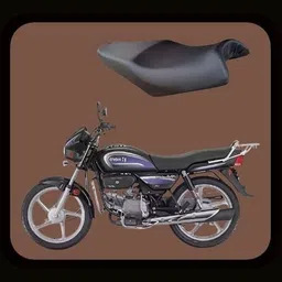 Seat Cover-Splendor + SEAT_Cover_A52-s132 Single Bike Seat Cover For Hero Splendor Plus-image-13