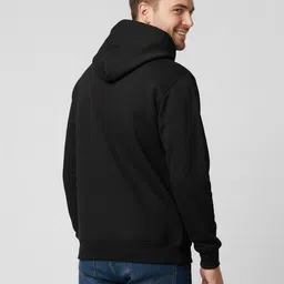 houseofcommon Men Full Sleeve Solid Hooded Sweatshirt image 2