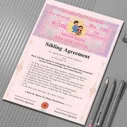 eCraftIndia White and Pink Printed Sibling Agreement for Brother & Sister image 3