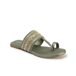 Anouk Embroidered Open Toe Flats image 4